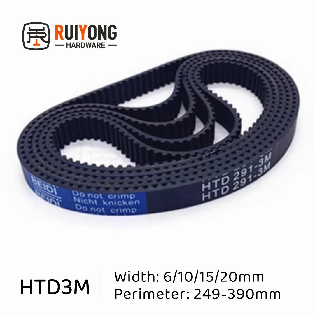 HTD3M Ÿ̹ Ʈ ġ, 3mm ʺ, 6mm, 10mm, 15mm, 20mm ѷ, 249-390mm   ̺ Ʈ, 3D μ ǰ